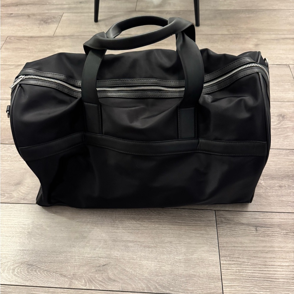 Zara Black Duffel Bag with Silver Accents - Picture 3 of 3